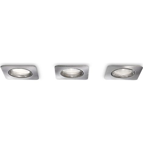 Philips 596630616 - Merga Faretti da incasso, 3 x 35 W GU10 230 V moderno Metallo