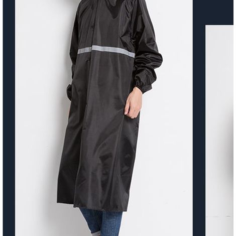 Imperméable épais une pièce, imperméable long en tissu Oxford, imperméable réfléchissant, imperméable de travail, imperméable long noir réfléchissant épais XXXL
