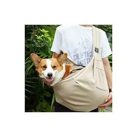 Chien Sac Bandoulière Sac de Transport Chat Réglable pour Animaux de Compagnie Sac - pour Petits et Moyens Animaux de Compagnie, Parfait pour Les activités de Plein air (1/5)