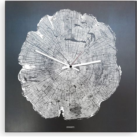 Horloge murale design industriel en fer noir Albero della Vita (1/3)