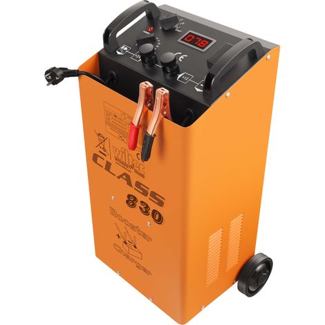 Wiltec Cargador de batería 12 V y 24 V, cargador móvil con función de arranque rápido para coche, moto y camión, cargador de batería con carga rápida (1/5)