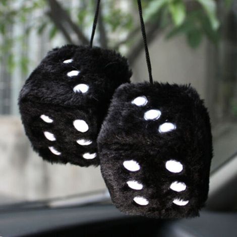 Alomejor Vues Arrière Automobile Remorque de Cube Suspendue, Charme de Décoration Automatique en Peluche Expressive, Ajustement de Haute qualité pour Le Matériau en Coton (Rouge/Noir/Blanc). (1/5)