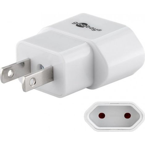 Adattatore da viaggio Goobay WNC45345 10A 230V bianco