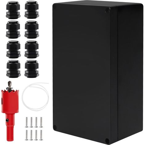 Boîte de Dérivation Étanche Exterieur,Boîte de Jonction Étanche IP65 265 x 185 x 95 mm,Boite de Derivation Electrique,Boîte de Connexion Electrique Exterieur pour Sol Humides Projets de Bricolage (1/5)