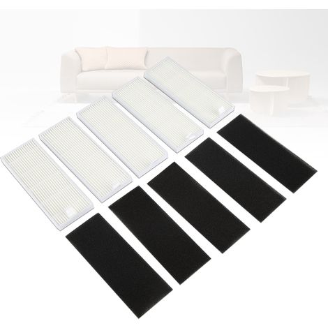 Ortviai Filtre HEPA pour aspirateur robot iLife A4, A4S, A6, A40, A8, DN621, X620 – Lot de 5 pièces (1/3)