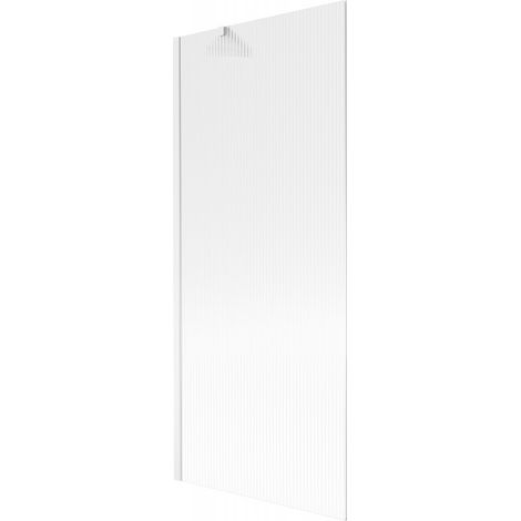 Paroi de baignoire Mexen Next 1 volet 80 x 150 cm, stries, blanc - 895-080-000-00-09-20 (1/5)