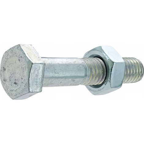 14 boulons tête hexagonale filetage partiel acier zingués blanc 8/8 - diamètre 6 mm - Longueur 30 mm mm - Diamètre 6 mm