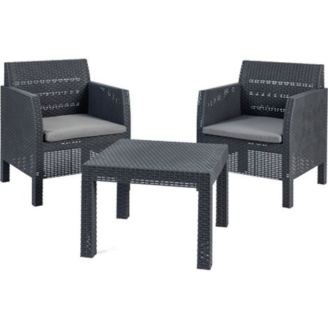 SET RATTAN MATILDE ANTRACITE -116
