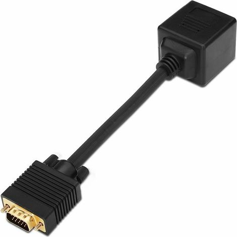 AISENS A113-0080 - Cavo splitter SVGA (HDB15/M-2xHDB15/H, 20 cm) Colore Nero (1/2)