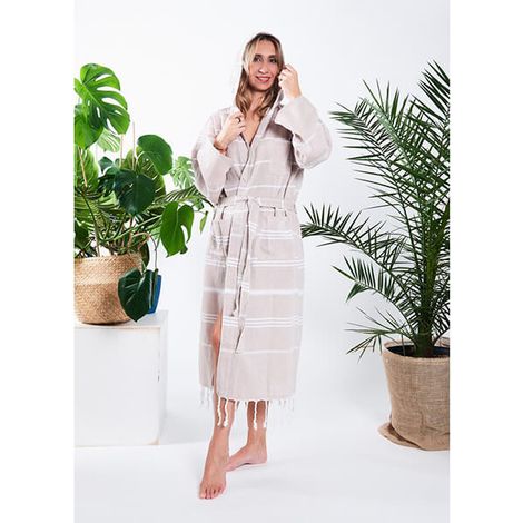Bata de hammam para mujer 100% algodón natural Yeye (1/5)