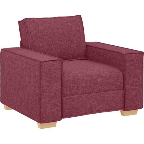 vidaXL Poltrona Divano Rosso Vino 60 cm Tessuto (1/5)