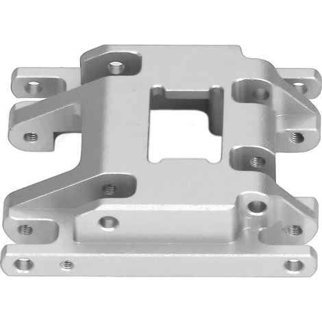 Base de boîte de vitesses pour voiture RC Traxxas 1/18, en alliage d'aluminium haute résistance à la pression, avec vis, couleur argent. (1/5)