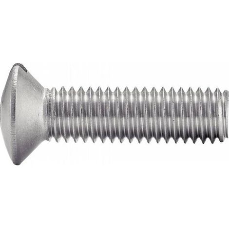 100 Vis à Métaux Tête Fraisée Bombée Fendue 8 x 35 mm - DIN 964 - ISO 2010 - NFE25-124 - UNI 6110 - Inox A2 - D-Work