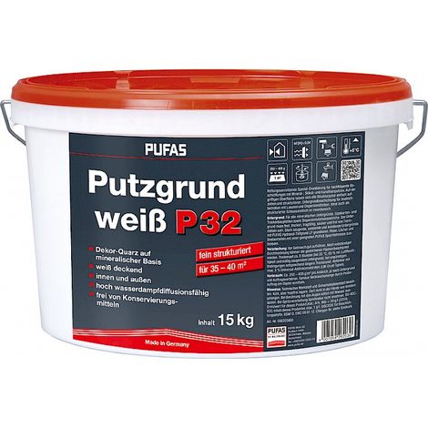 PUFAS Putzgrund P32 weiß fein 15kg 026203000 (1/3)