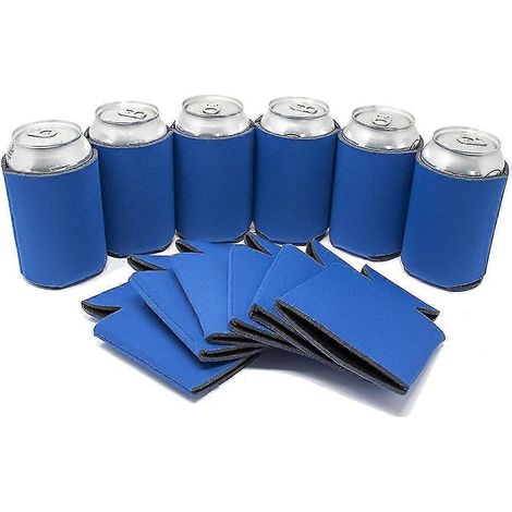 6er-Packung leere Bierdosenkühlerhüllen aus Neopren, Getränkeflaschenhalter-Blue (1/3)
