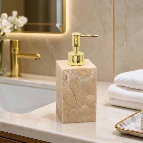 Distributeur de savon liquide rechargeable, flacons à pression, pour la cuisine et la salle de bain, à poser sur le comptoir. (1/5)