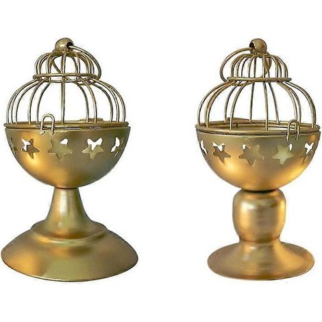 Porte-bougie décoratif, lanterne à bougie, porte-bougies ajouré en forme d'étoile, porte-bougies chauffe-plat pour mariage (1/5)