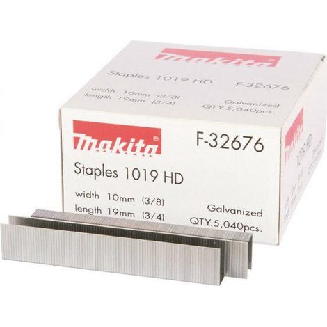 Makita F-32676 10mm x 19mm Smooth Shank Bright Finish Staples 5040pcs For DST221