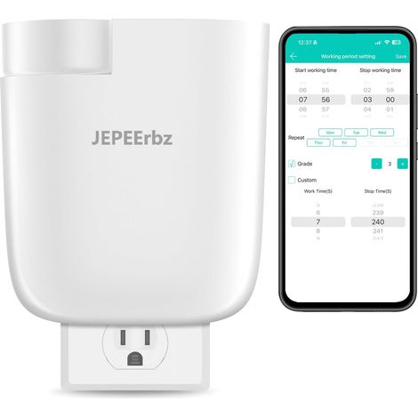 Waterless Essential Oil Diffuser, Wall Plug, Bluetooth and App Connected, Use Area 500 Square Feet