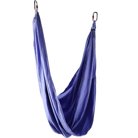 Anti-Schwerkraft-Aerial-Yoga-Fitness-Hängegriff-Inversions-Trapezschaukel-Hängematte (Lila)