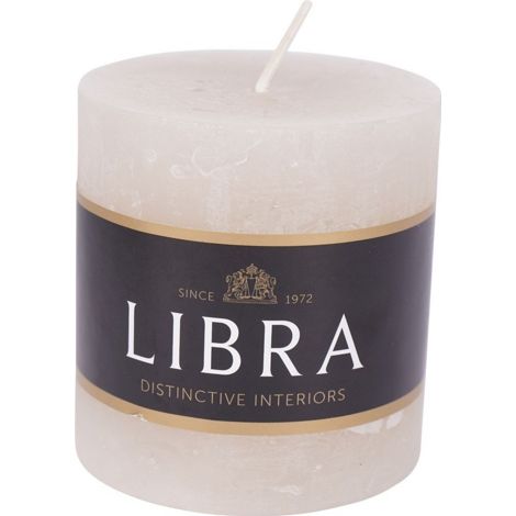 Natural Rustica Pillar Candle - Paraffin Wax - L7 x W7 x H7 cm - Ivory