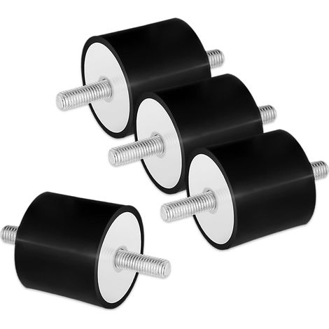 Silent bloc M8, 4 pièces VV Anti Vibration Silenbloc Caoutchouc (30 x 30)  Convient pour compresseurs dair, moteurs diesel, moteurs à essence, pompes à eau (M8 x 23, 30 x 30) (1/5)