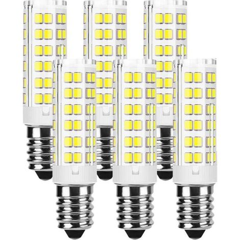 Ampoule LED E14, 9W, blanc froid 6000K, 240 lumens, culot à vis E14, non dimmable, sans scintillement, idéale pour plafonniers, hottes de cuisine, lampes de bureau, lot de 6.