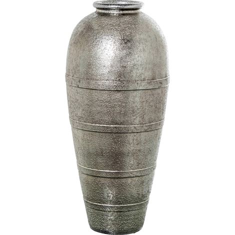 Vase élégance argentée en céramique pour maison chic - Argenté luminescent (1/4)