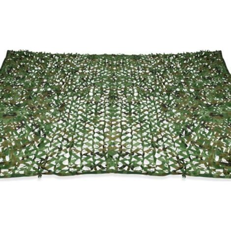 4x3 M Voile d'ombrage rectangulaire Design Camouflage Shade Plaid vert, filet de camouflage de protection solaire d'ombrage extérieur (1/5)