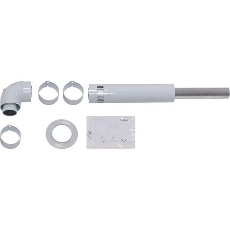 Vaillant Kit de raccordement de base LAS turboTEC Conduit d'air/fumée, Alu, 60/100 mm, 303838