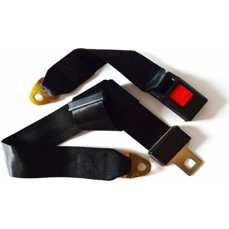 QORVA
-Lot de 2 ceintures de sécurité universelles réglables 2 points de harnais de sécurité réglables ceinture de sécurité simple double - noir,