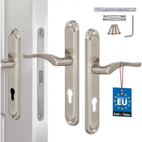 Poignée De Porte Longue - Cylindre À Insert - Classic Satin 72 - Pour Portes Intérieures Standard - 1 Pièce (1/5)
