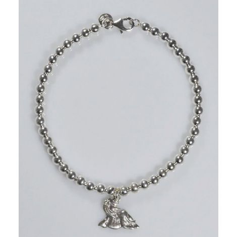 Shihtzu 3D-Perlenarmband in 925 Silber