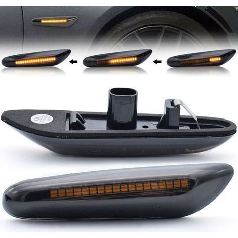 2pcs Aile avant clignotants feux Clignotant répétiteur marqueur clignotant Pour BMW E46 E36 E81 E82 E87 E88 (1/4)