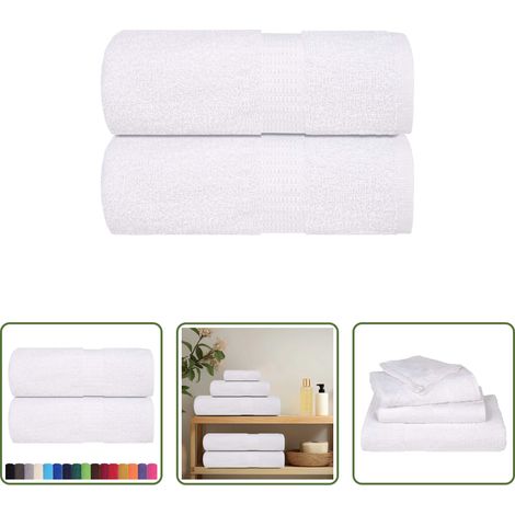 vidaXL Frottiertücher - Gästetücher FROGN 2 Stk. Weiß 30x50 cm 360 g/m² (1/5)