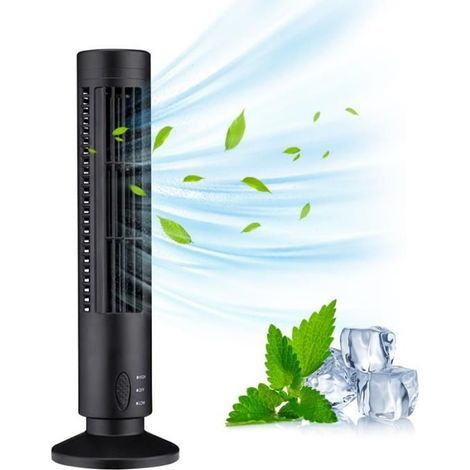 ventilateur électrique portable silencieux sans pales - 2 vitesses - Ventilateur à colonne -portable fan-Aux chambres et aux salons (1/5)