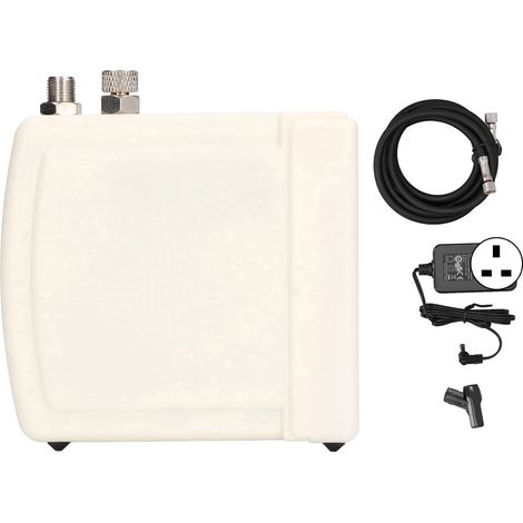 Kit de mini compresseur d'air G1/8 pouces, boîtier ABS, aérographe portable pour tatouage, AC 100-240 V, blanc, fiche UK (1/5)