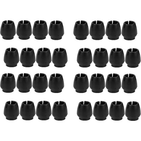 [DT]32 patins en silicone pour pieds de chaises et meubles, protections en caoutchouc pour pieds de chaises, protections rondes, 12-16 mm (noir) (1/5)