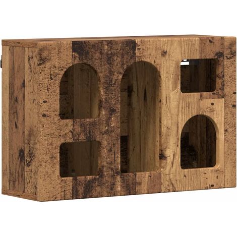 Armadio pensile moderno spazio di archiviazione 60 x 20 x 40 cm in legno multistrato legno antico 020054807