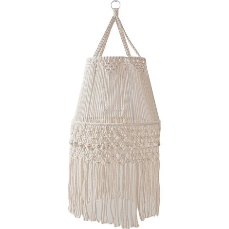 Suspension bohème tissée à la main en coton – style marocain, lanterne décorative pour chambre ou salon, 25x65 cm