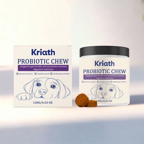 Comprimés probiotiques à croquer pour chiens - Formule douce pour les soins quotidiens des animaux de compagnie - 120 g (1/5)