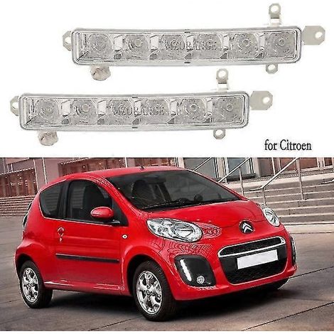 Feux de jour à LED pour Peugeot 308, Citroën C1, C4 (2006-2017), C3 (2015-2019) et C-Élysée (2016-2019) - Accessoires auto - Lot de 2 (1/5)