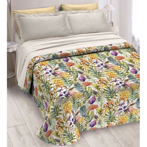 Quilt Trapuntino Piumino Estivo Digitale 100gr/mq Microfibra Felce D4 (1/5)