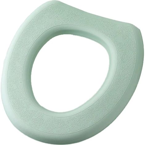 Coussinet de siège de toilette autocollant, doux et universel, avec design auto-adhésif pour salles de bain (1/4)