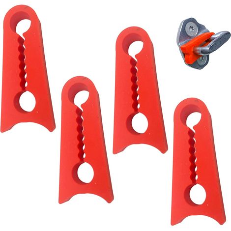 Parachoques de silicona anticolisión para puertas de coche (4 piezas)  Burletes para puertas de vehículos - Aptos para coches, camiones, SUV y autocaravanas, color rojo