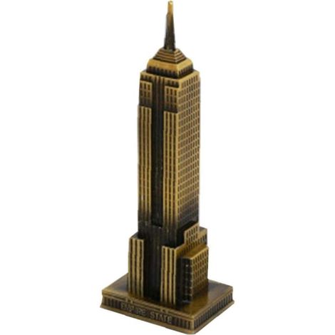 22 cm Dekoration Modell Bronze Empire State Building Amerikanischen Metall Figurine Welt Berühmte Wahrzeichen Architektur