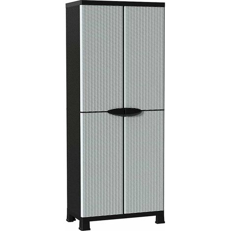 Maison Exclusive - Armario de plástico diseño de ratán 68x39x171, (1/5)