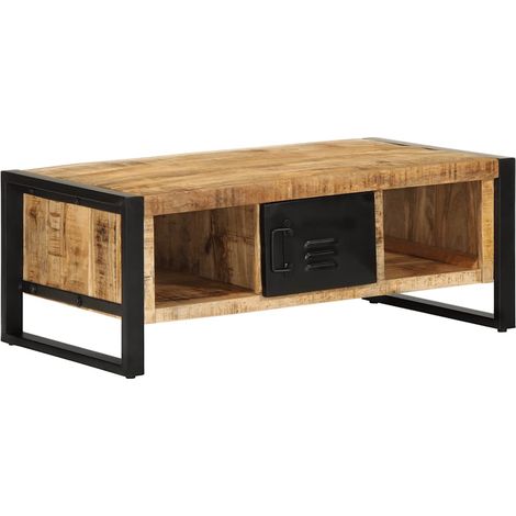 Table basse,Table d'appoint,Table de Salon 90x50x36 cm bois de manguier massif brut CFW15551 (1/5)