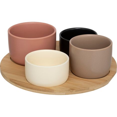 Ensemble de 4 bols à goûter aux couleurs ondulées (1/5)