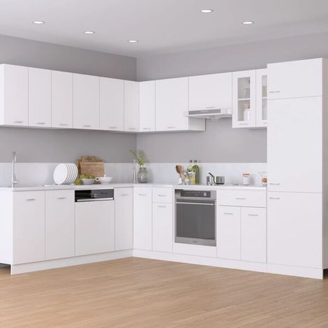 Meuble d'Angle Bas Lyon en Bois Ingénierie, 75,5 x 75,5 x 81,5 cm, Design Moderne et Compact pour Salon ou Chambre, Rangement Pratique Blanc (1/5)